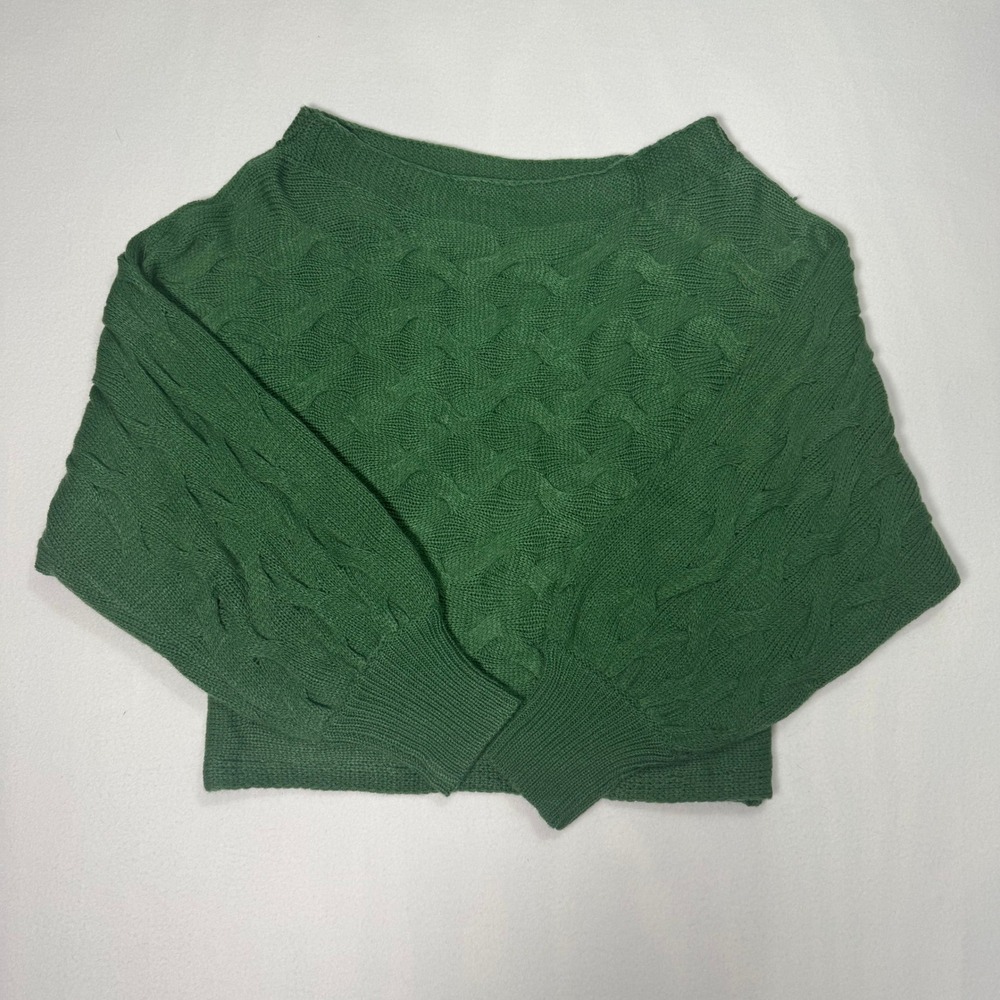SHEIN‎ Off Shoulder Sweater Green Women's Large